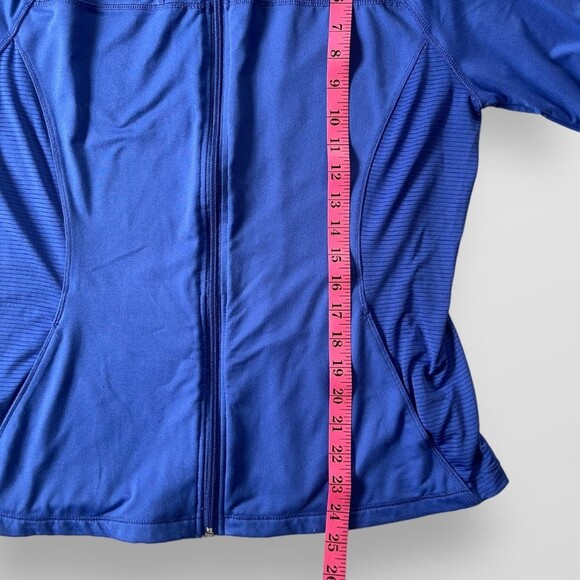 TANGERINE Full Zip Slim Athletic Fit Blue Vented Stretch Jacket Women Large - Picture 7 of 8